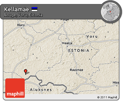 Shaded Relief 3D Map of Kellamäe