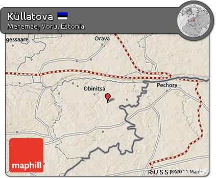 Shaded Relief 3D Map of Küllatova