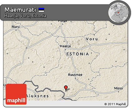Shaded Relief 3D Map of Mäemurati