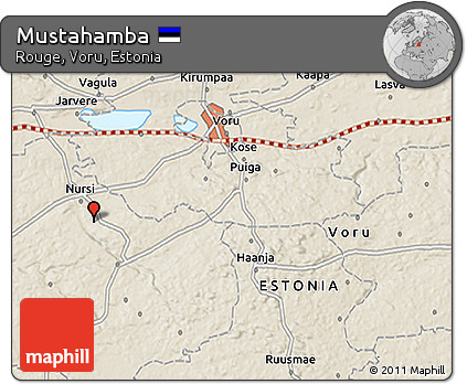 Shaded Relief 3D Map of Mustahamba