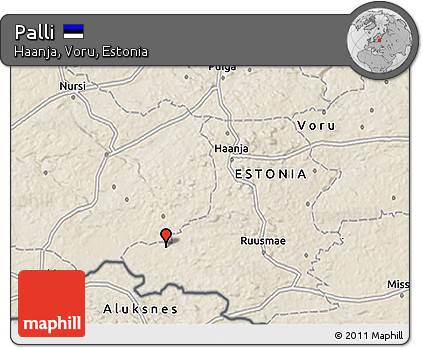Shaded Relief 3D Map of Palli