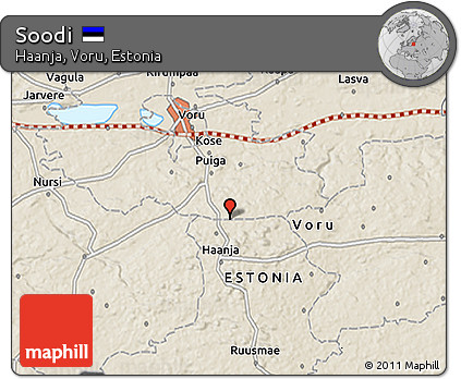 Shaded Relief 3D Map of Soodi