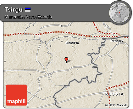 Shaded Relief 3D Map of Tsirgu