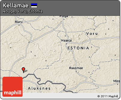 Shaded Relief 3D Map of Kellamäe