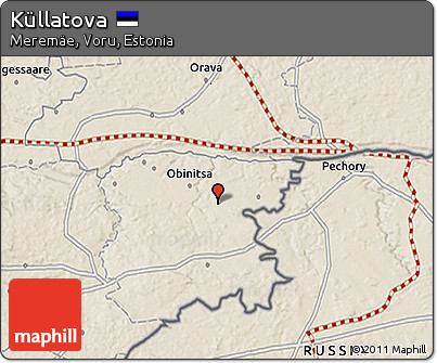 Shaded Relief 3D Map of Küllatova