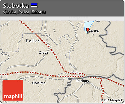 Shaded Relief 3D Map of Slobotka