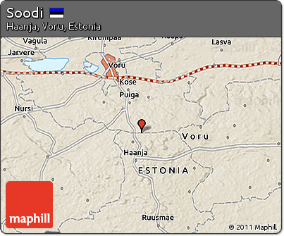 Shaded Relief 3D Map of Soodi