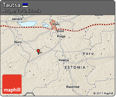 Shaded Relief 3D Map of Tautsa