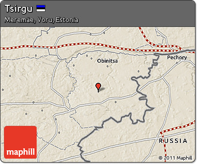 Shaded Relief 3D Map of Tsirgu