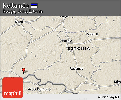 Shaded Relief 3D Map of Kellamäe