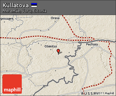 Shaded Relief 3D Map of Küllatova