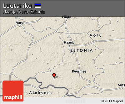 Shaded Relief 3D Map of Luutsniku