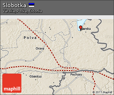 Shaded Relief 3D Map of Slobotka