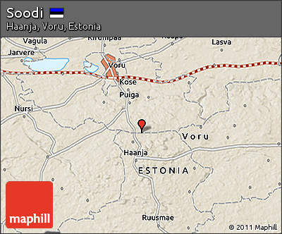 Shaded Relief 3D Map of Soodi