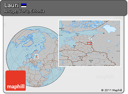 Gray Location Map of Lauri, hill shading
