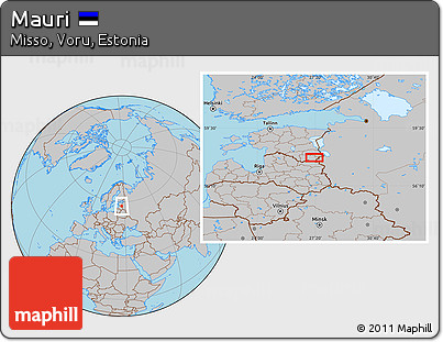 Gray Location Map of Mauri