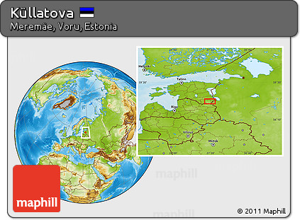 Physical Location Map of Küllatova