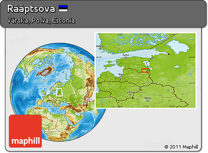 Physical Location Map of Rääptsova
