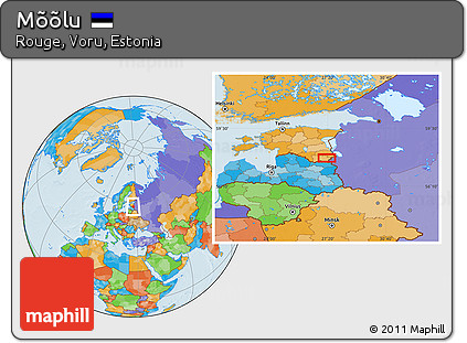 Political Location Map of Mõõlu