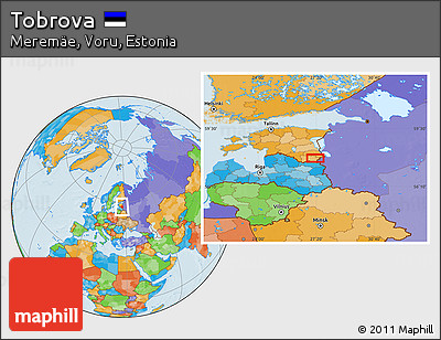 Political Location Map of Tobrova