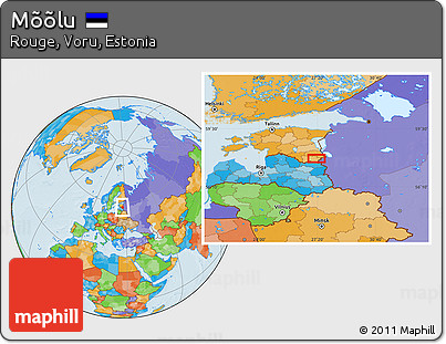 Political Location Map of Mõõlu
