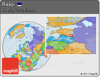 Political Location Map of Raagi