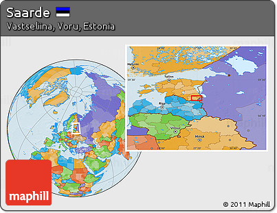 Political Location Map of Saarde