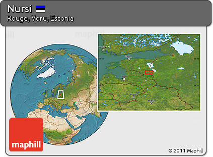 Satellite Location Map of Nursi
