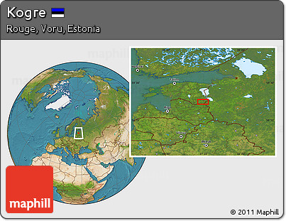 Satellite Location Map of Kogre