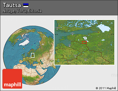 Satellite Location Map of Tautsa