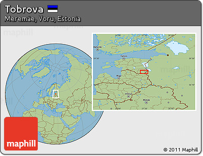 Savanna Style Location Map of Tobrova