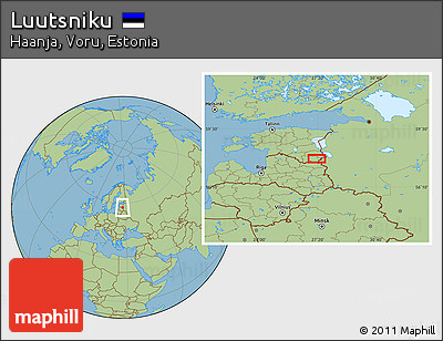Savanna Style Location Map of Luutsniku