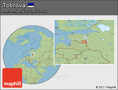 Savanna Style Location Map of Tobrova