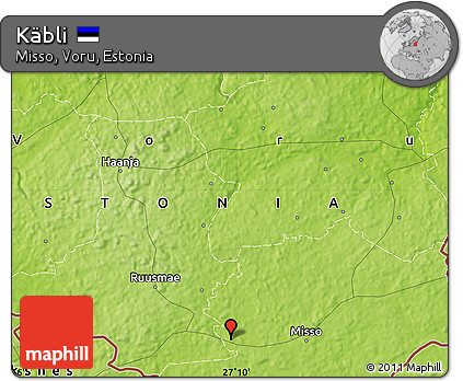 Physical Map of Käbli
