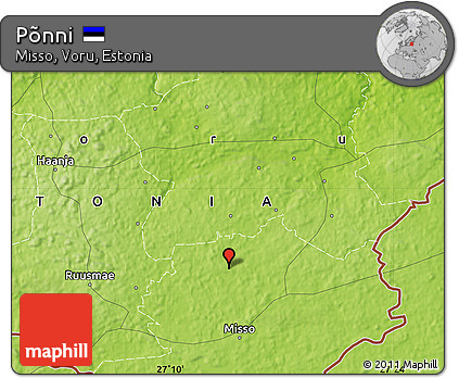 Physical Map of Põnni