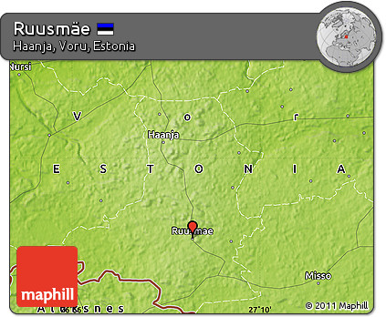 Physical Map of Ruusmäe