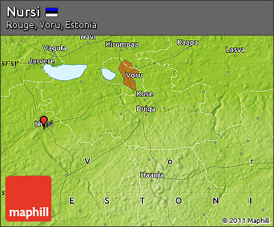 Physical Map of Nursi