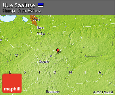 Physical Map of Uue Saaluse
