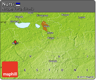 Physical Map of Nursi