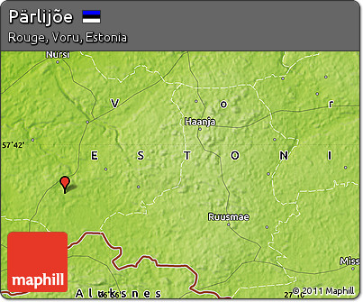 Physical Map of Pärlijõe