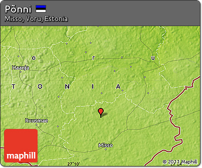 Physical Map of Põnni