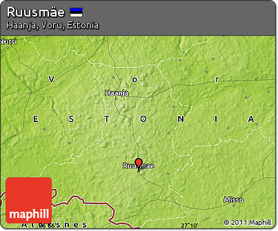 Physical Map of Ruusmäe