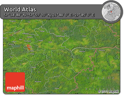 Satellite Map of the Area around 57° 46' 59" N, 27° 16' 29" E