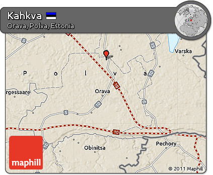 Shaded Relief Map of Kahkva