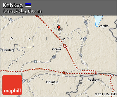 Shaded Relief Map of Kahkva