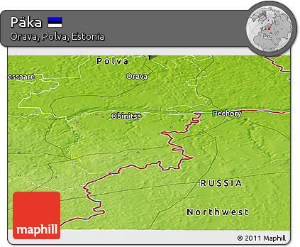 Physical Panoramic Map of Päka