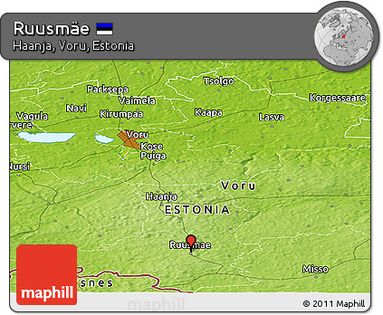 Physical Panoramic Map of Ruusmäe