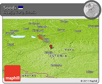 Physical Panoramic Map of Soodi