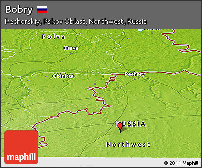 Physical Panoramic Map of Bobry