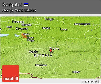 Physical Panoramic Map of Kergatsi